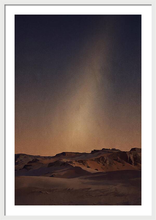 Zodiacal Light Over Desert Horizon