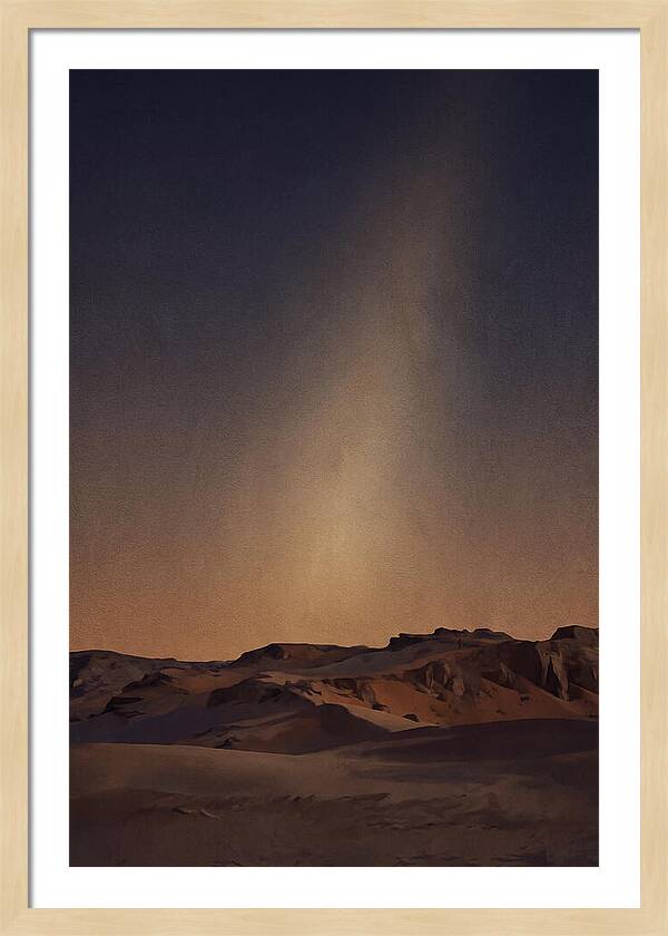 Zodiacal Light Over Desert Horizon