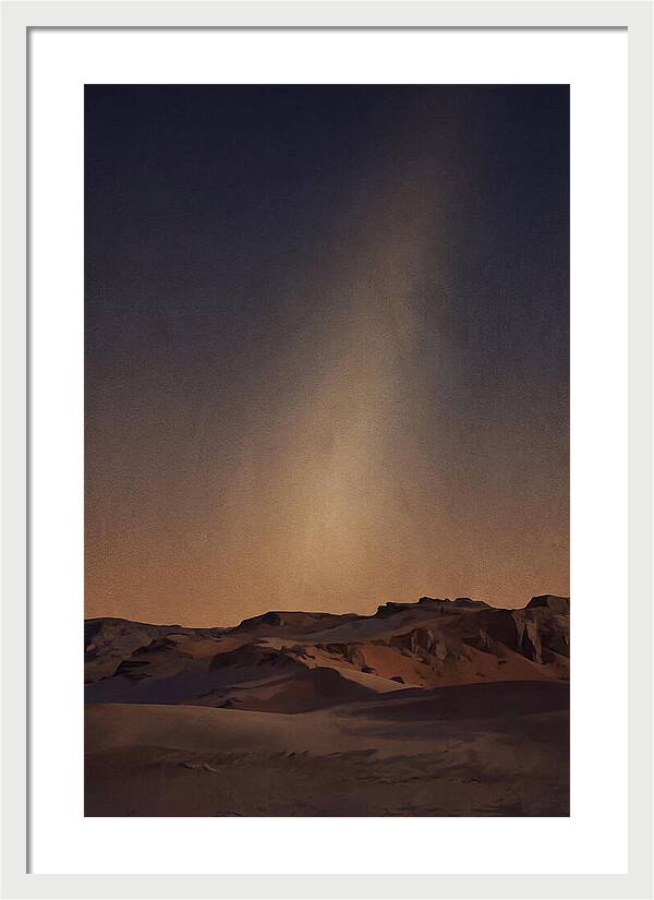 Zodiacal Light Over Desert Horizon