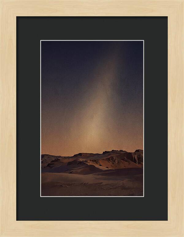 Zodiacal Light Over Desert Horizon