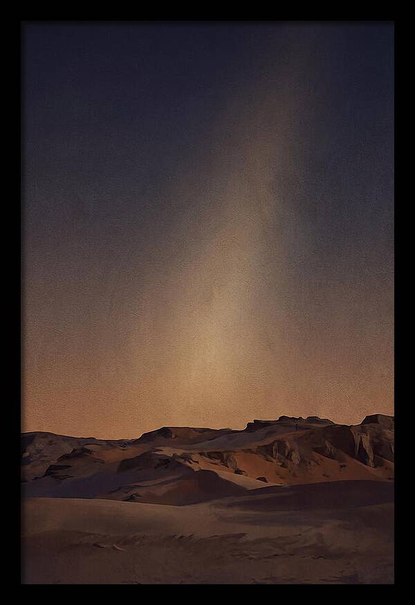 Zodiacal Light Over Desert Horizon