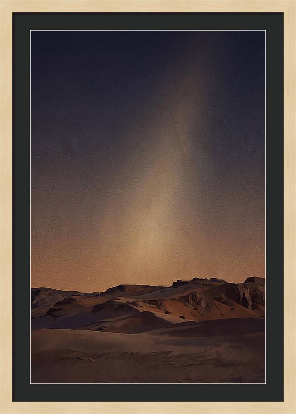 Zodiacal Light Over Desert Horizon