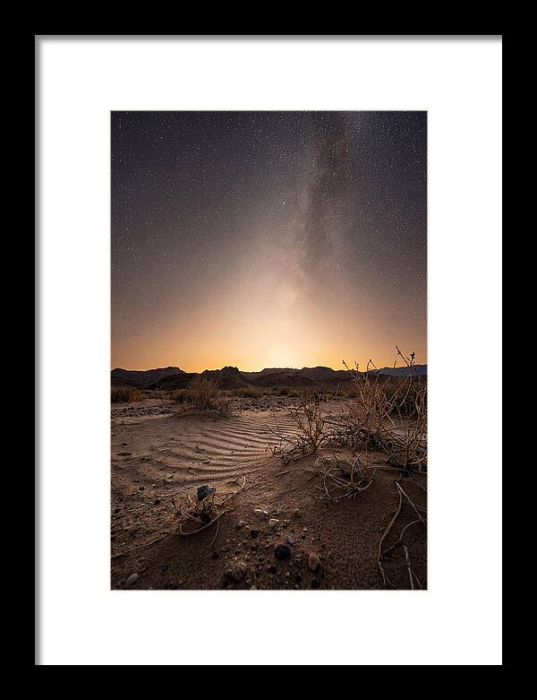 Zodiacal Light Over Desert Landscape