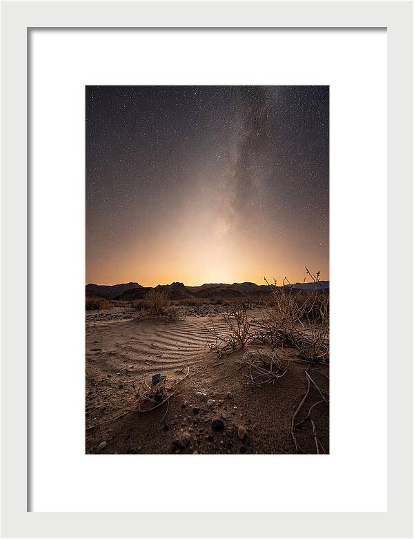 Zodiacal Light Over Desert Landscape