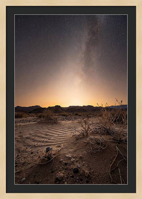 Zodiacal Light Over Desert Landscape