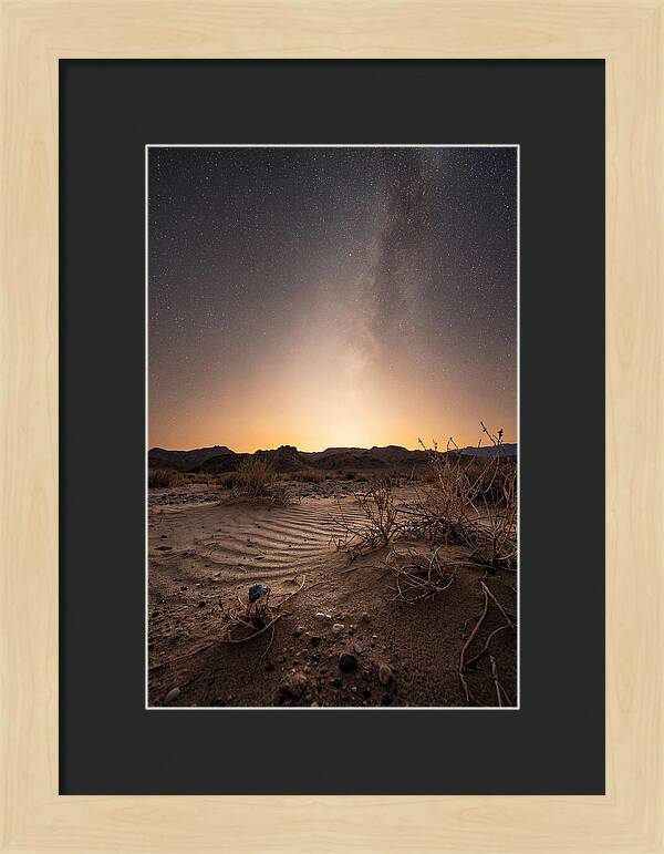 Zodiacal Light Over Desert Landscape