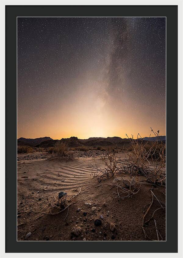 Zodiacal Light Over Desert Landscape