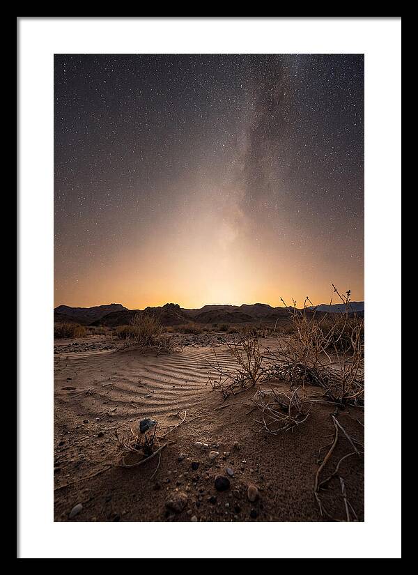 Zodiacal Light Over Desert Landscape