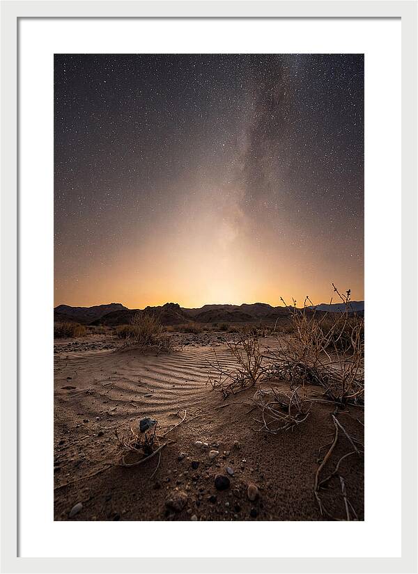 Zodiacal Light Over Desert Landscape