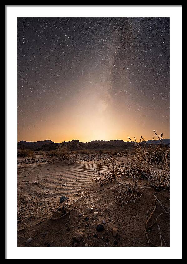 Zodiacal Light Over Desert Landscape