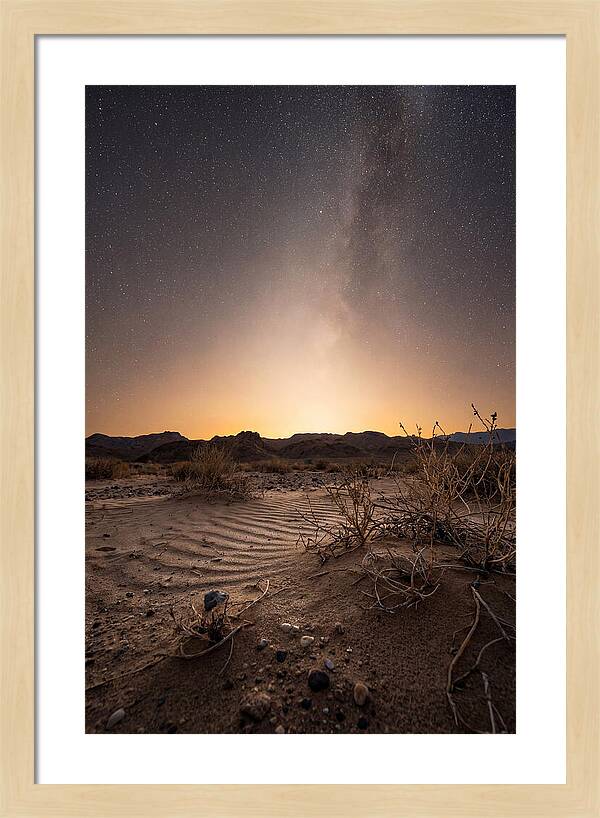 Zodiacal Light Over Desert Landscape