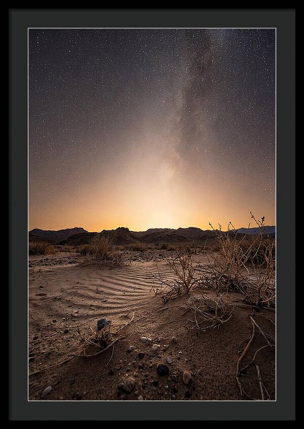 Zodiacal Light Over Desert Landscape