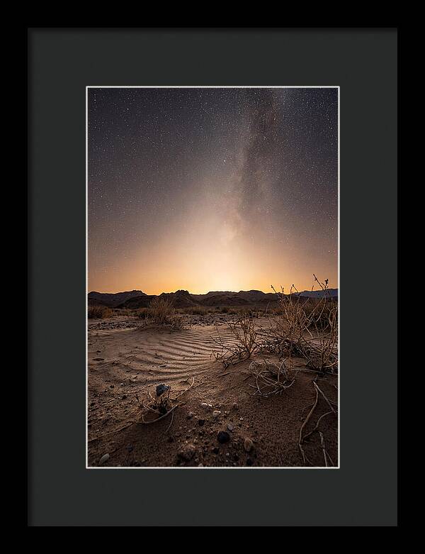 Zodiacal Light Over Desert Landscape