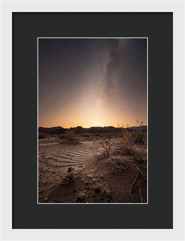 Zodiacal Light Over Desert Landscape