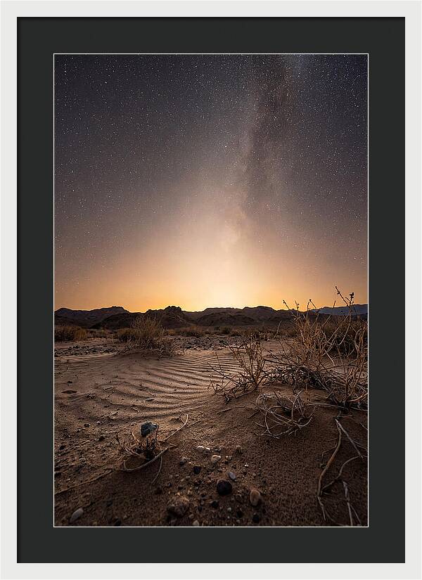 Zodiacal Light Over Desert Landscape