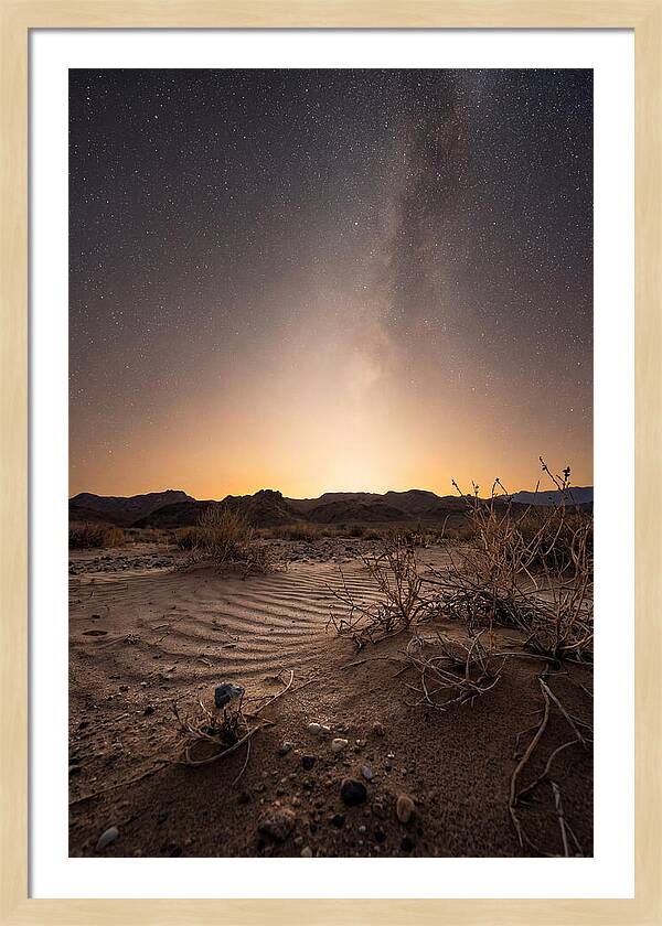 Zodiacal Light Over Desert Landscape