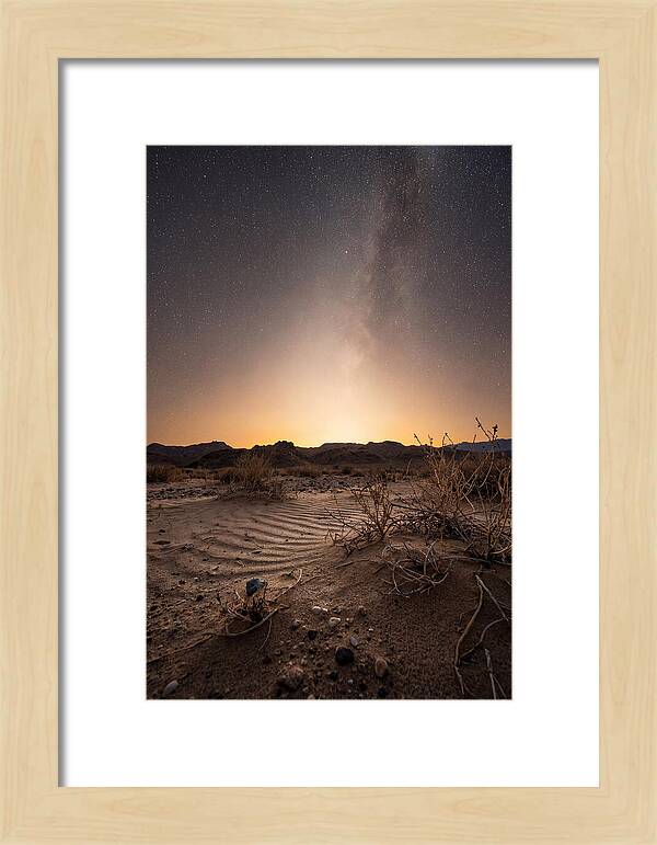 Zodiacal Light Over Desert Landscape