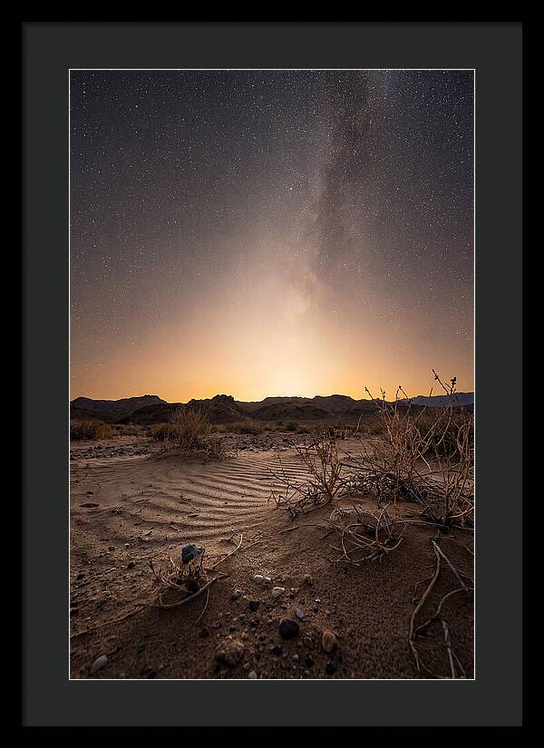 Zodiacal Light Over Desert Landscape