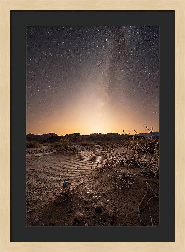 Zodiacal Light Over Desert Landscape