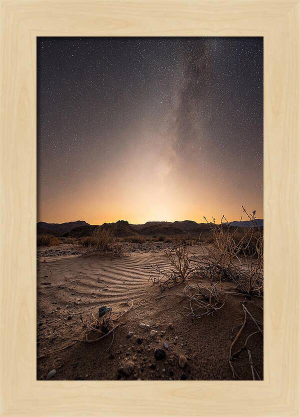 Zodiacal Light Over Desert Landscape